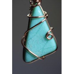 Chrysopras in Kupferdraht